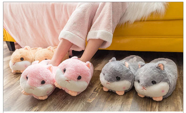 Slippers Winter Warm Home Plush Cute Corgi Slippers Flock Indoor Shoes Casual Slip On Flats Animals - Tophatter Daily Deals
