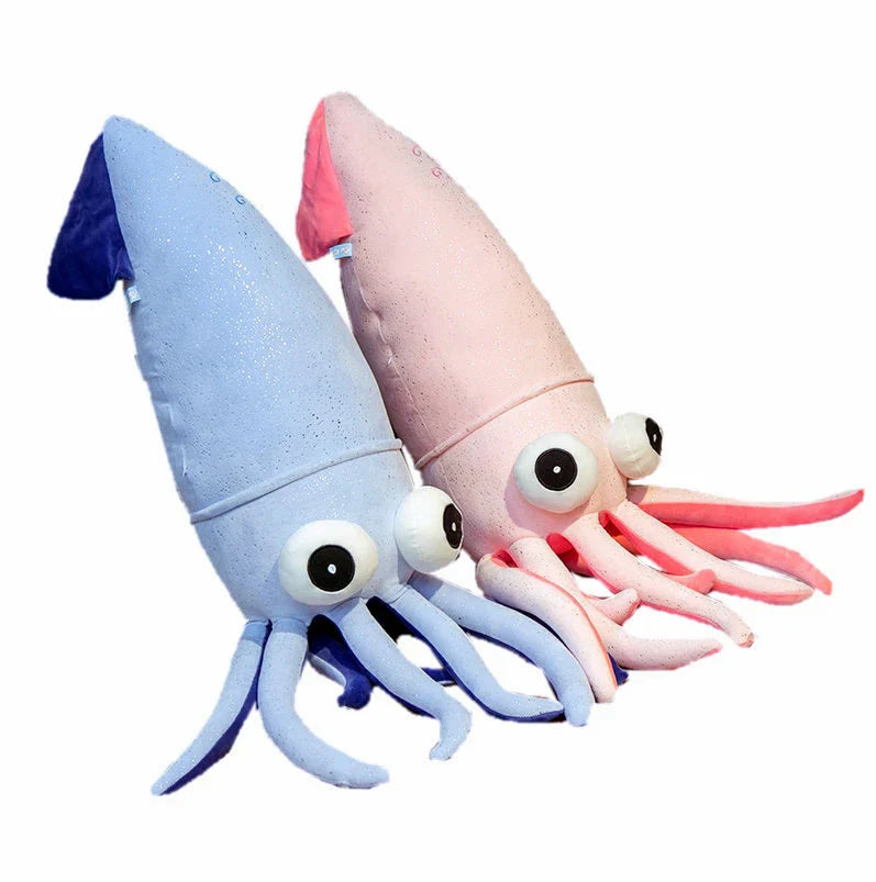 Octopus Plush Blue or Pink Squid Tentacles Cuttlefish Animals - Tophatter Daily Deals