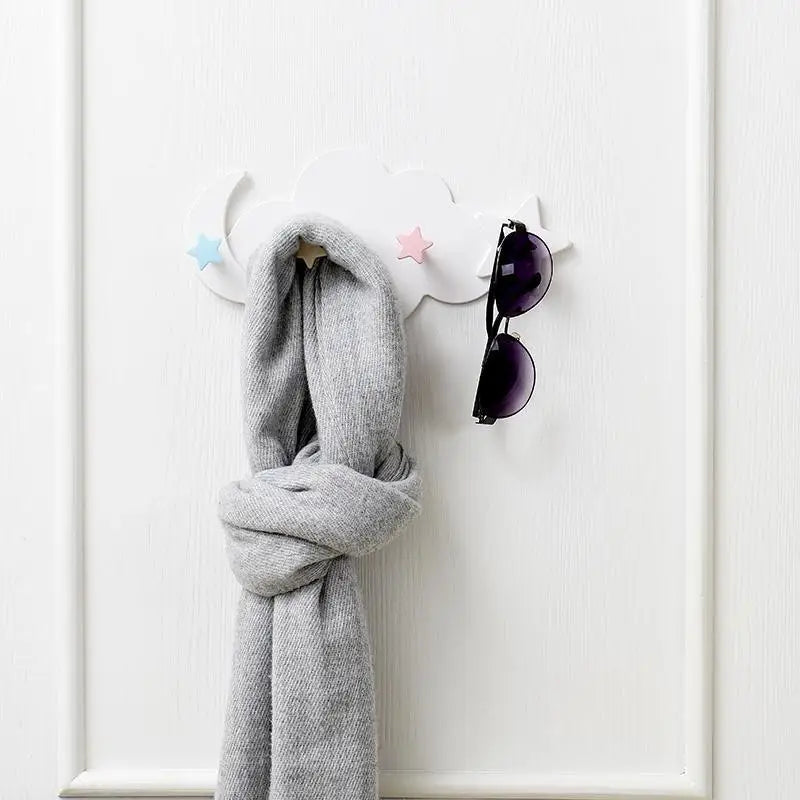 Kawaii Cloud Hooks Children's Room Wall Hanging Decor Rainbows - Tophatter Daily Deals