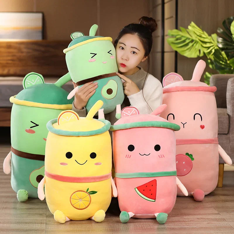 Avocado Watermelon Strawberry Orange Boba Bubble Fruit Milk Tea Plush Toy Food - Tophatter Daily Deals