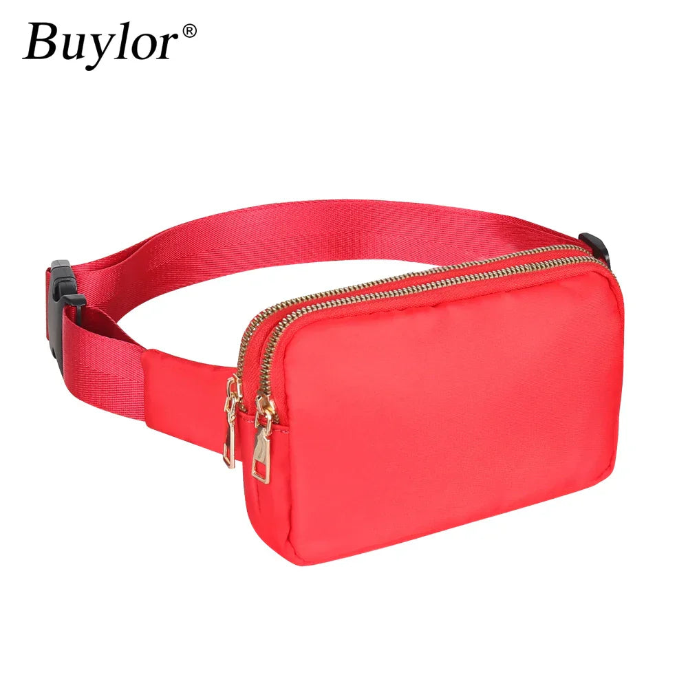 Women Waist Bag Waterproof Crossbody Chest Fanny Pack (Red) Luggage & Bags > Fanny Packs - Tophatter Daily Deals