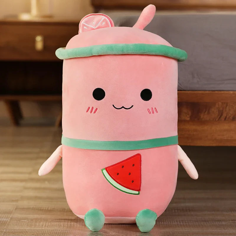 Avocado Watermelon Strawberry Orange Boba Bubble Fruit Milk Tea Plush Toy Watermelon Tea Food - Tophatter Daily Deals