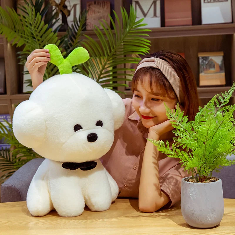 Teddy Dog Bichon Frise Puppy Plush White Stuffed Soft Animal Toy Animals - Tophatter Daily Deals