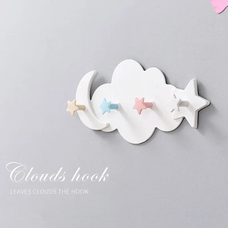 Kawaii Cloud Hooks Children's Room Wall Hanging Decor Rainbows - Tophatter Daily Deals