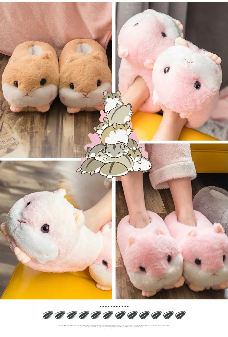 Slippers Winter Warm Home Plush Cute Corgi Slippers Flock Indoor Shoes Casual Slip On Flats Animals - Tophatter Daily Deals