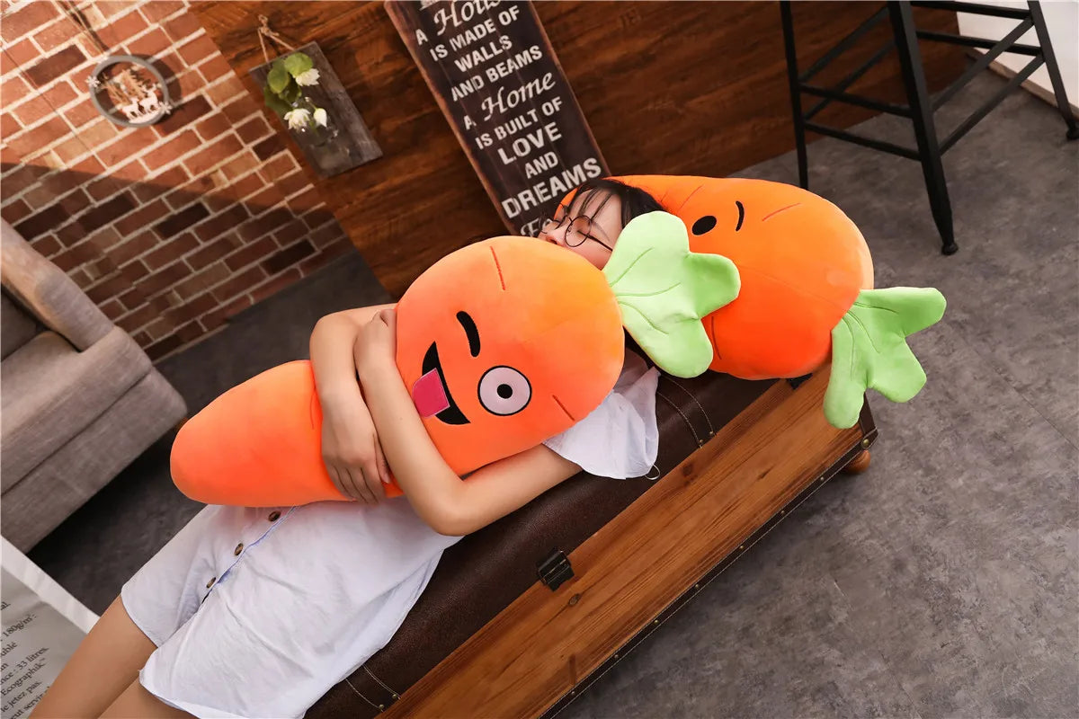 Cartoon Carrot Plant Vegetable Plush Stuffed Soft Toy Huge Food - Tophatter Daily Deals
