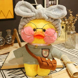 Korean Duck Plush Costume Glasses Dress Explorer Yellow x Grey Beige Animals - Tophatter Daily Deals