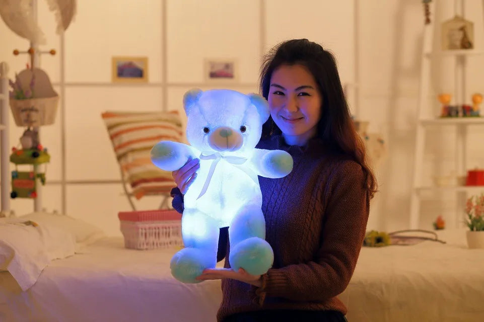 Light-Up LED Glowing Teddy Bear Stuffed Animal Plush Toy Animals - Tophatter Daily Deals