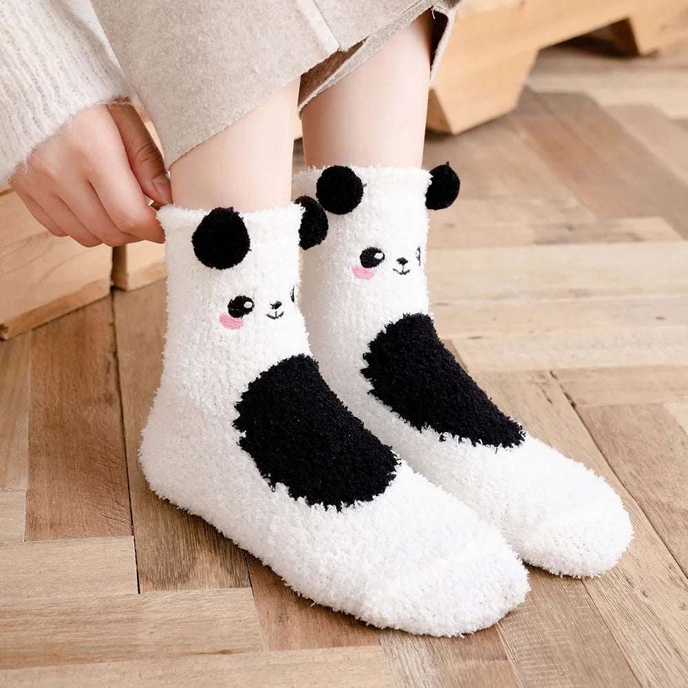 Cute Animal Fuzzy Socks Animals - Tophatter Daily Deals