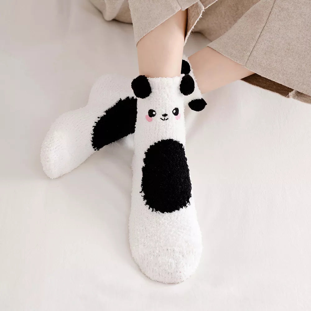 Cute Animal Fuzzy Socks Animals - Tophatter Daily Deals