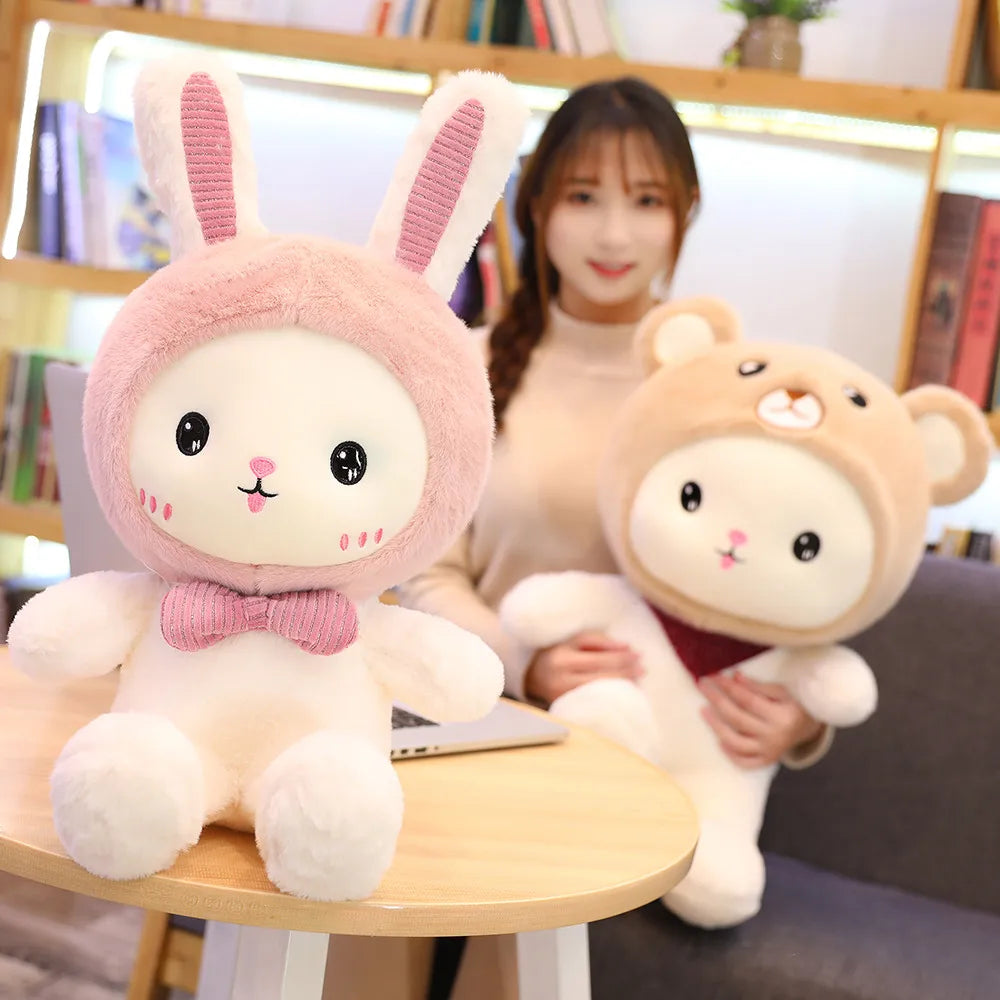 White Rabbit Plush Cosplaying Dinosaur Bear Animals - Tophatter Daily Deals