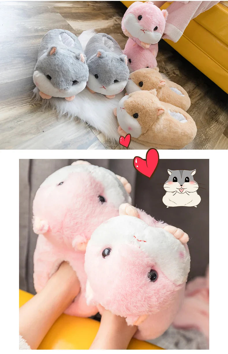 Slippers Winter Warm Home Plush Cute Corgi Slippers Flock Indoor Shoes Casual Slip On Flats Animals - Tophatter Daily Deals