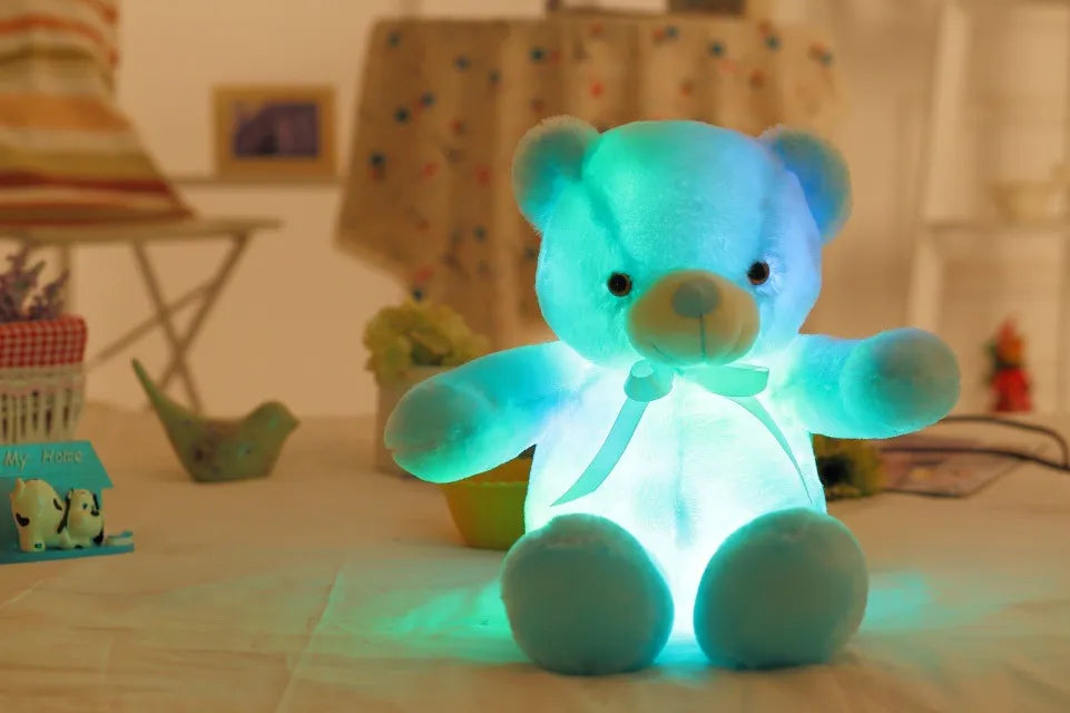 Light-Up LED Glowing Teddy Bear Stuffed Animal Plush Toy Animals - Tophatter Daily Deals