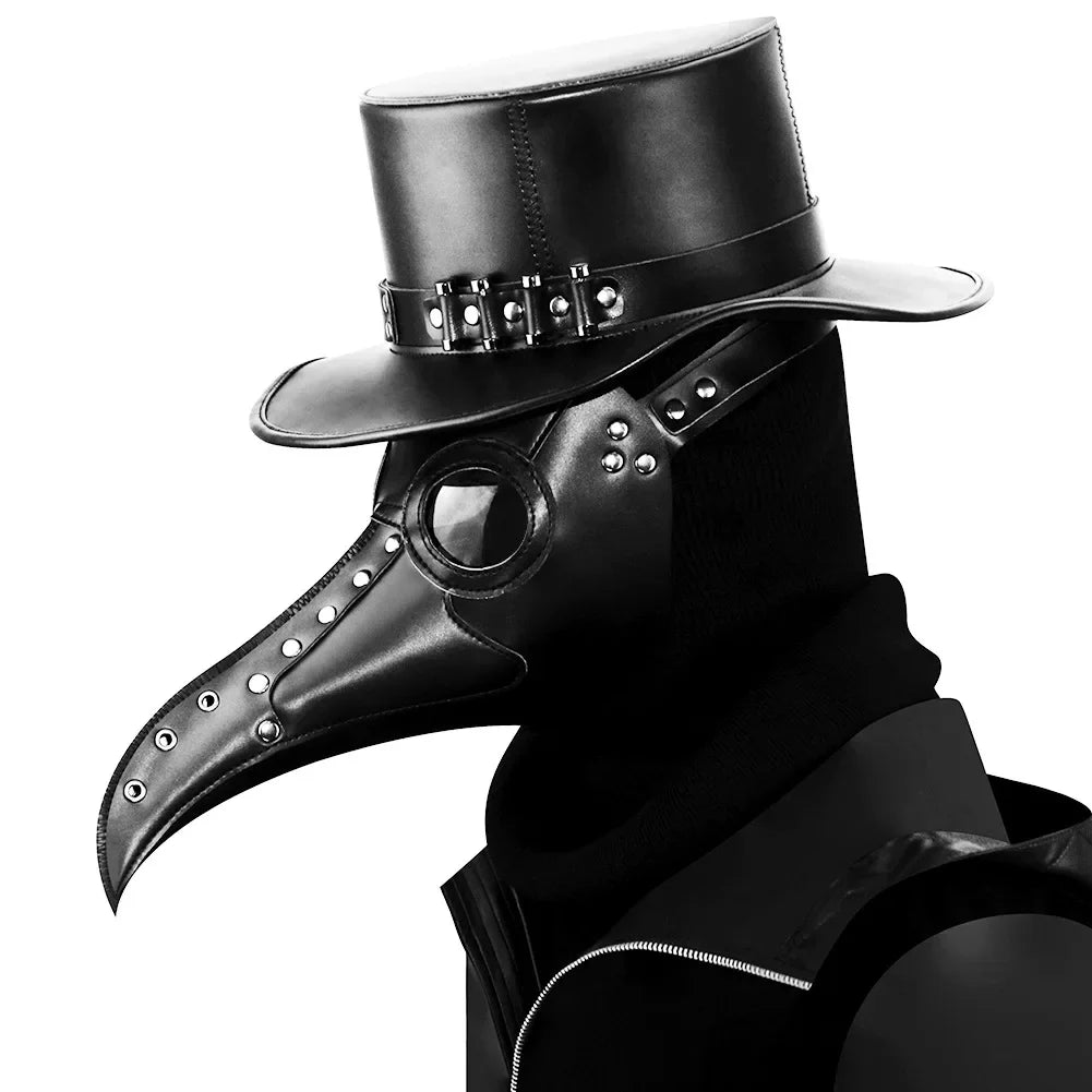 Plague Doctor PU Leather Mask Steampunk Halloween 2025 - Tophatter Daily Deals