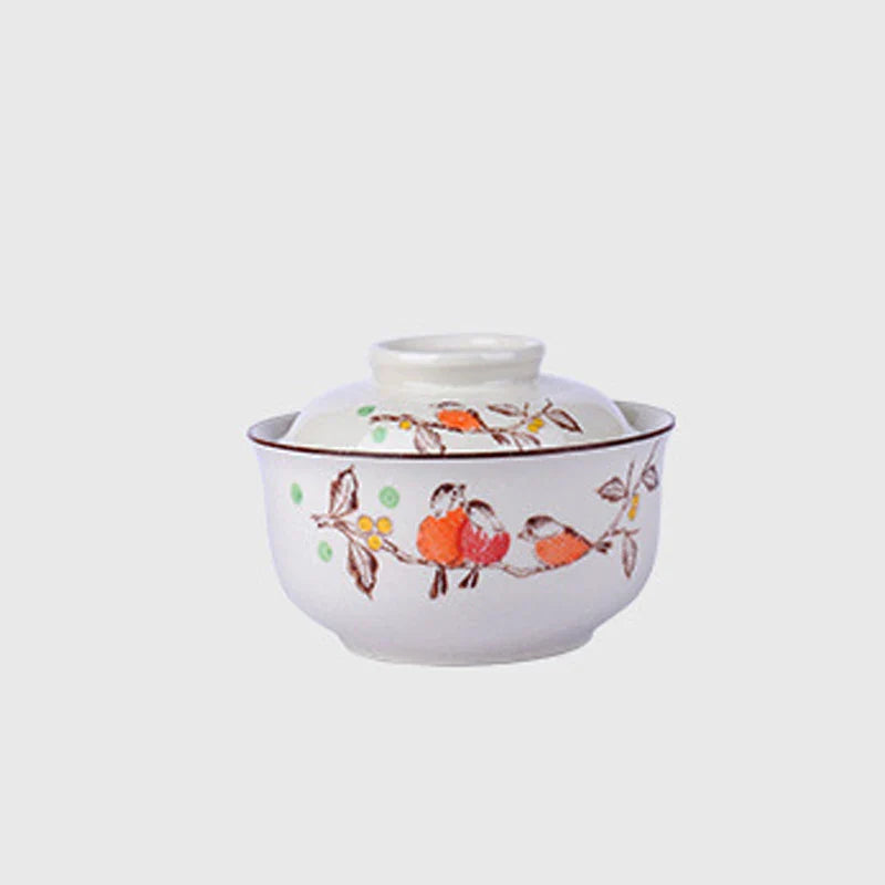 Ramen Bowl Large Ceramic With Lid Retro Fall 2025 Tableware 6.5Inch Blow 5 - Tophatter Daily Deals