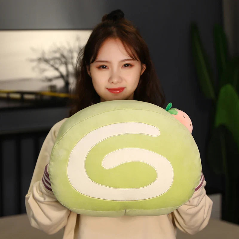40cm Soft Fruit Cake Roll Plush Mantau Bun Pillow Cream Steamed Dim Sum Food - Tophatter Daily Deals