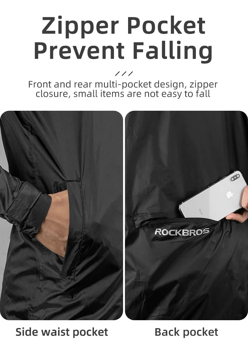 Waterproof Mens Cycling Jacket - Hooded, Nylon, For Rain - Tophatter Daily Deals