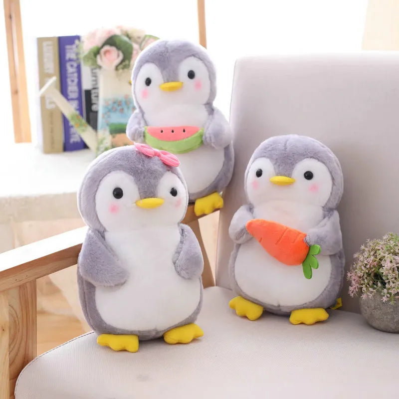 Penguin Matching Couples His 'n' Hers Plush Toys Bowtie Hair Bow Pink Blue Animals - Tophatter Daily Deals