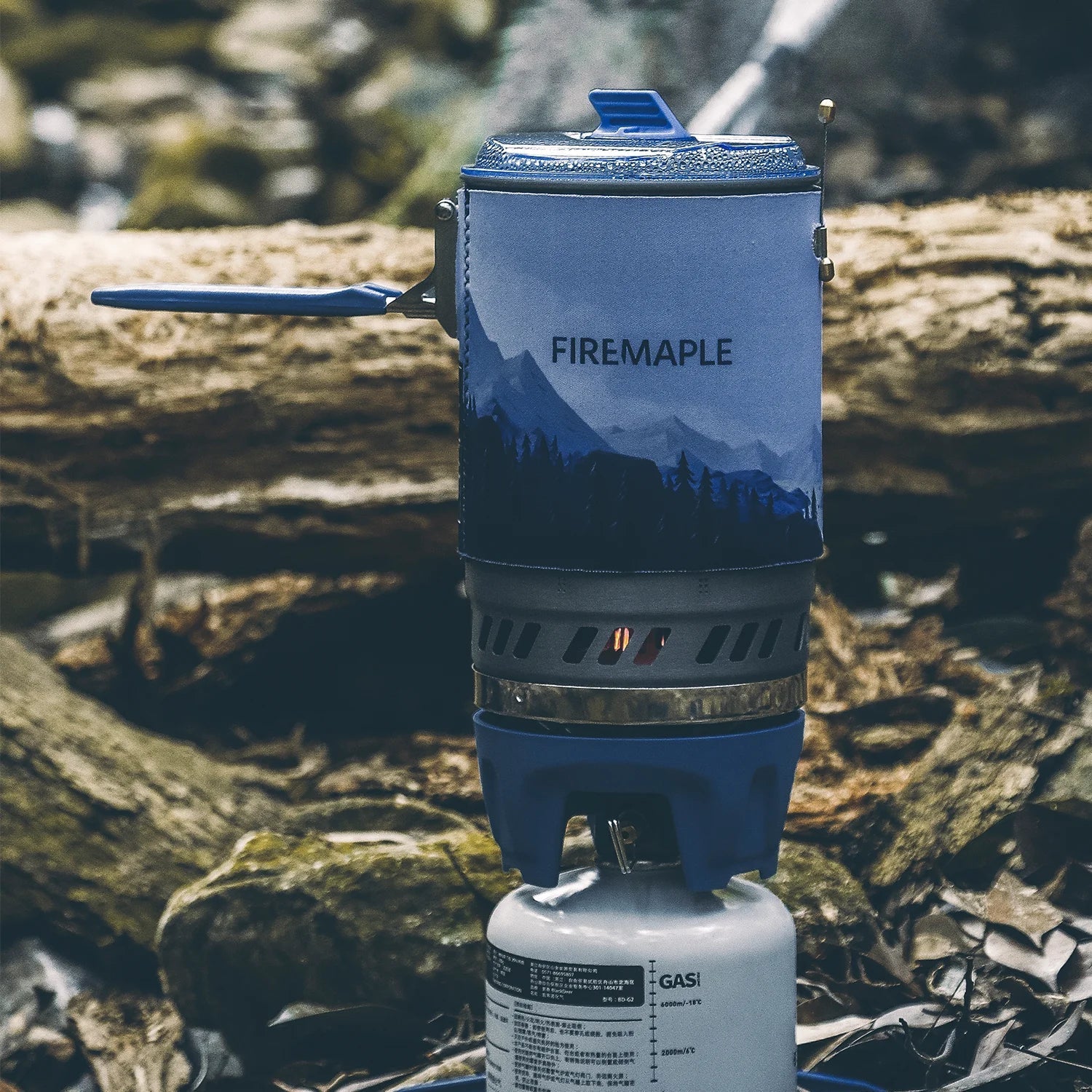 Camping Stove with Micro Regulator Valve Blue Camp Cooking - Tophatter Daily Deals