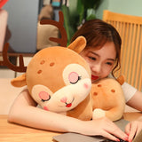 Sika Deer Plush Sleeping Elk Deer Laying Pillow Cushion Animals - Tophatter Daily Deals