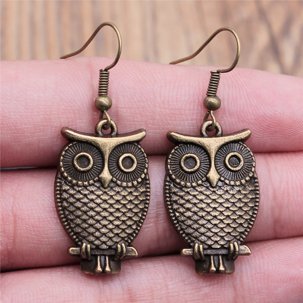 Vintage Owl Earrings Default Title Earrings - Tophatter Daily Deals