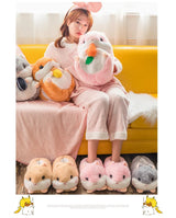 Slippers Winter Warm Home Plush Cute Corgi Slippers Flock Indoor Shoes Casual Slip On Flats Animals - Tophatter Daily Deals