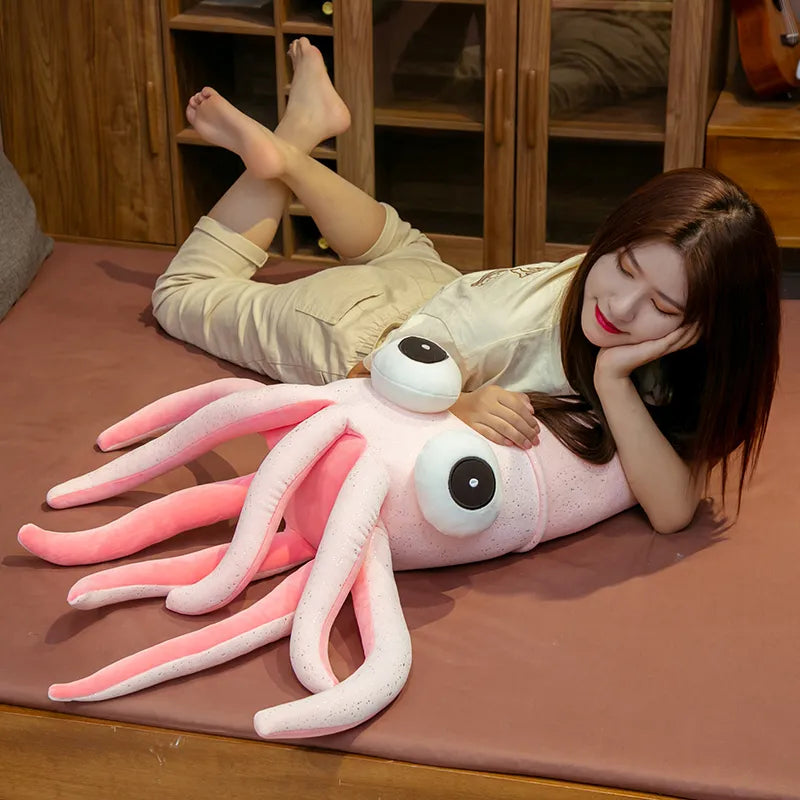 Octopus Plush Blue or Pink Squid Tentacles Cuttlefish Animals - Tophatter Daily Deals
