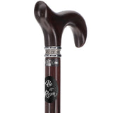 Custom Cane Engraving - Oval Black Anodized Aluminum - He is Risen - Tophatter Daily Deals