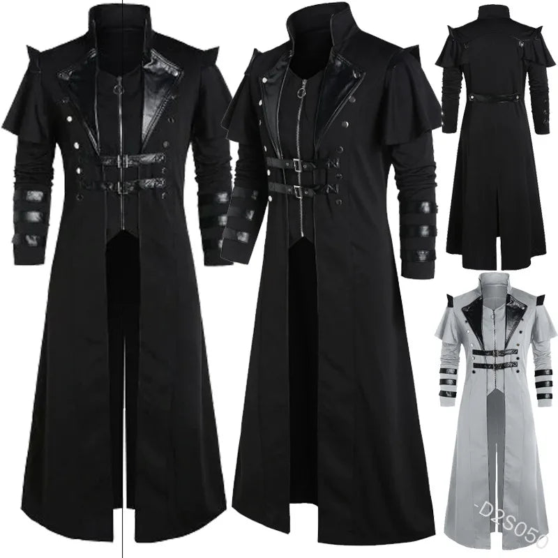 Steampunk Gothic Trench Coat Halloween Costume Jacket - Tophatter Daily Deals