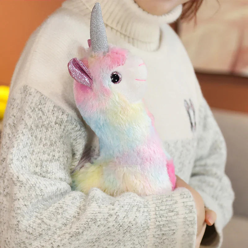 Rainbow Alpaca Unicorn Plush Stuffed Animal Toy Animals - Tophatter Daily Deals
