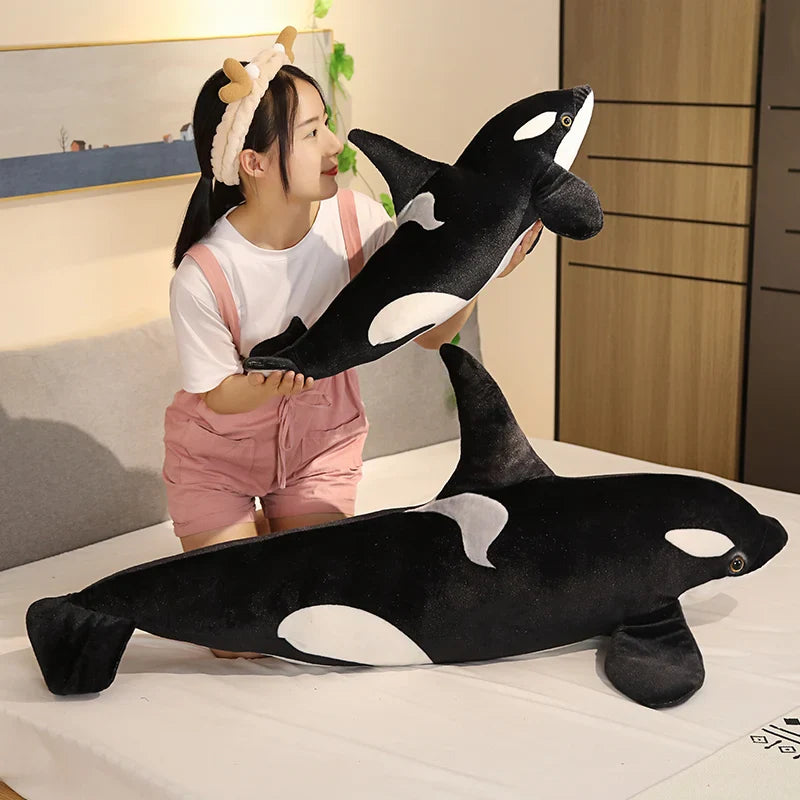 Orca Plush Toy Lifelike Whale Soft Cuddly Bed Pillow - Tophatter Daily Deals