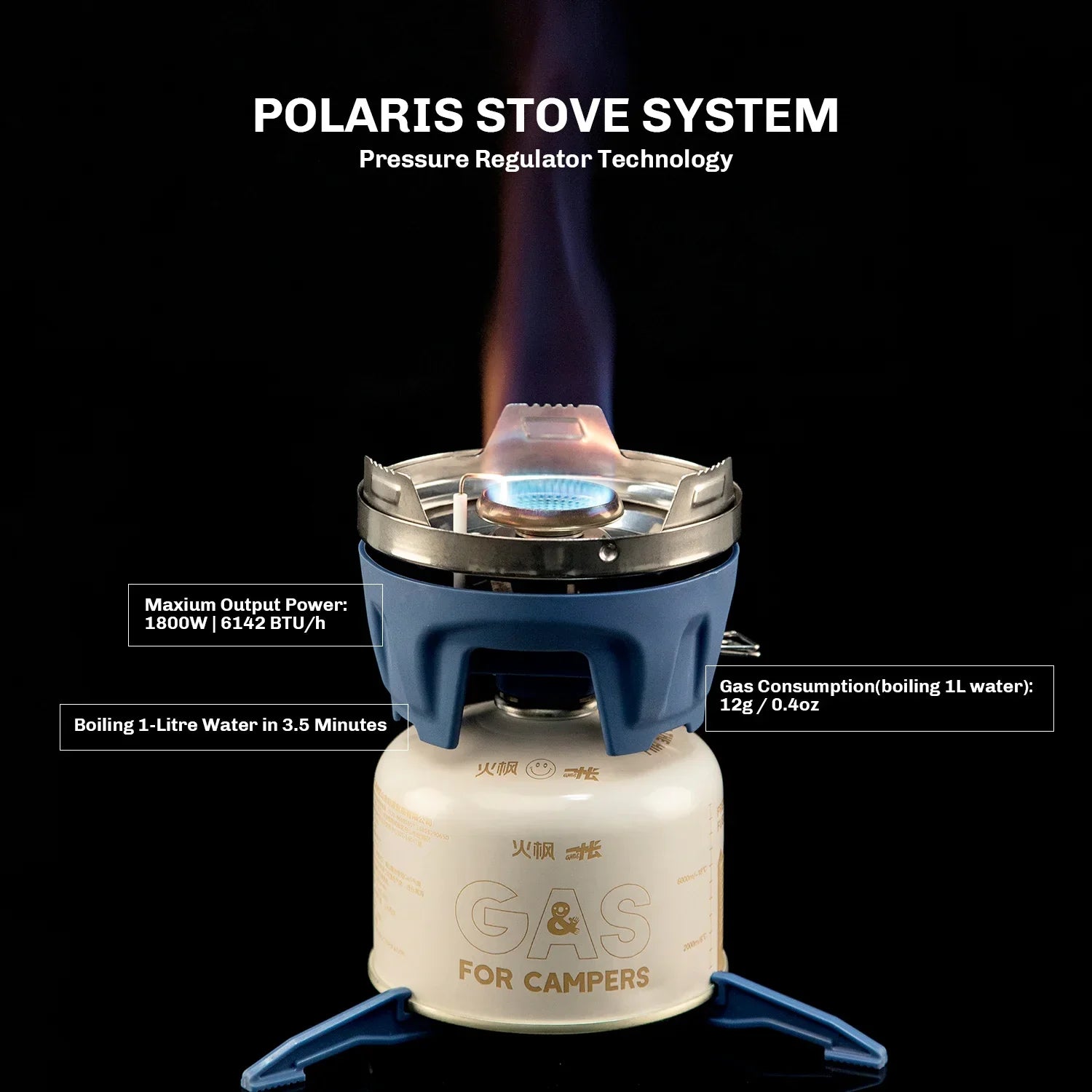 Camping Stove with Micro Regulator Valve Blue Camp Cooking - Tophatter Daily Deals