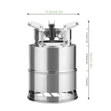 Portable Wood-Burning Camping Stove Silver Camp Cooking - Tophatter Daily Deals
