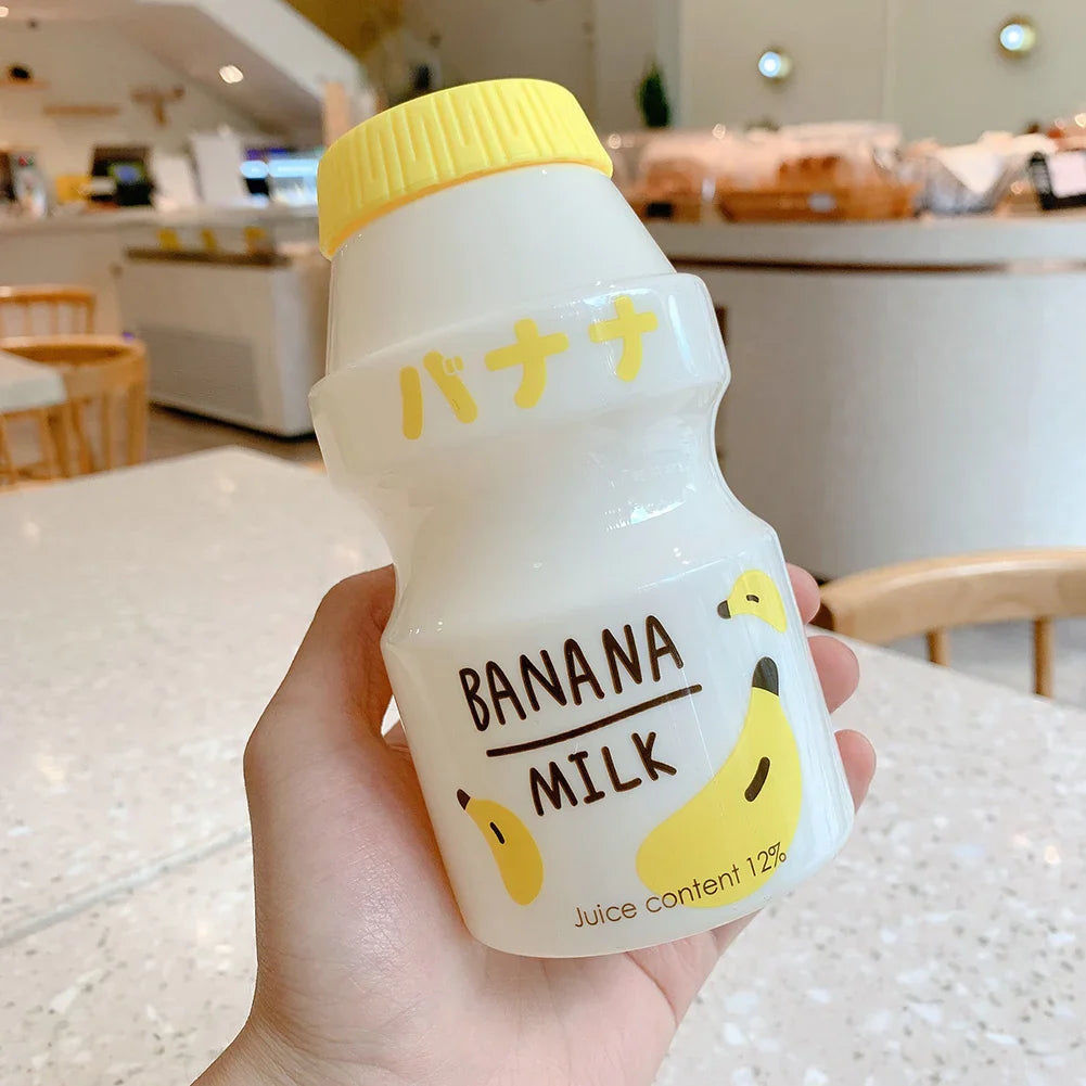 Milk Carton Shaped Water Bottle 480ml Pink, Red, Yellow, Green Yellow Food - Tophatter Daily Deals