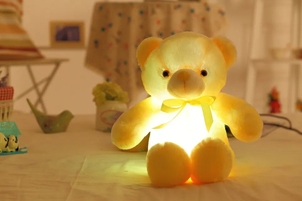 Light-Up LED Glowing Teddy Bear Stuffed Animal Plush Toy Animals - Tophatter Daily Deals