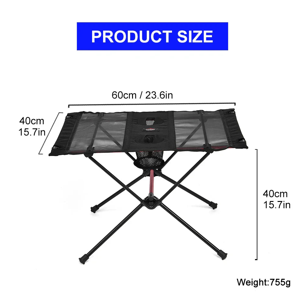 Camping Folding Table Black Camp Furniture - Tophatter Daily Deals