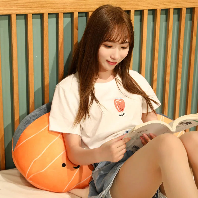 Salmon Plush Pillow Realistic Food Cushion Cozy Gift - Tophatter Daily Deals
