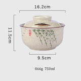 Ramen Bowl Large Ceramic With Lid Retro Fall 2025 Tableware - Tophatter Daily Deals