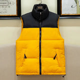 Warm Men's Puffer Vest - Sleeveless Quilted Down, Winter - Tophatter Daily Deals
