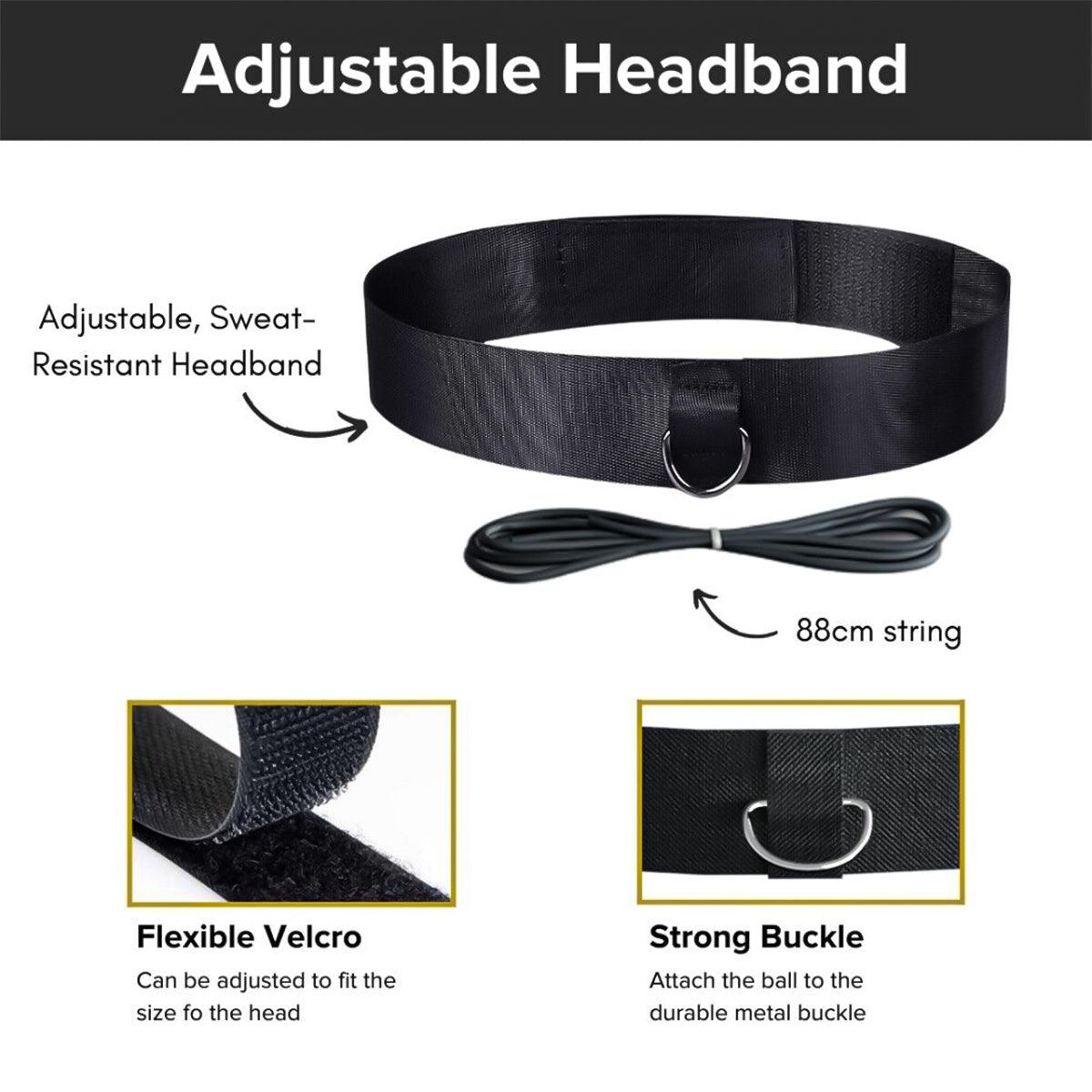 Boxing Reflex Ball - Boxing Fight Ball Punch Exercise Head Band Reflex Speed Training with 2 Balls Sports & Outdoor - Tophatter Daily Deals