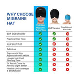 Headache and Migraine Relief Cap - Ice Mask or Hat for Migraines Tension Relief Dark and Cool Cap Hot Sale - Tophatter Daily Deals