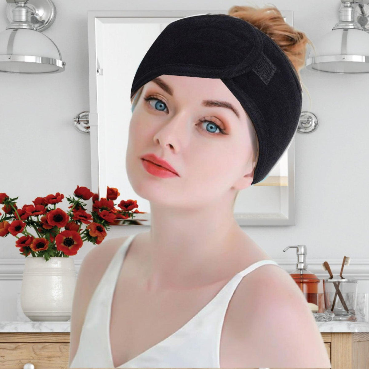 Spa Facial Headband - Make up Hair Band Terry Cloth Headband Stretch Towel for Sport Yoga Shower Health & Beauty - Tophatter Daily Deals