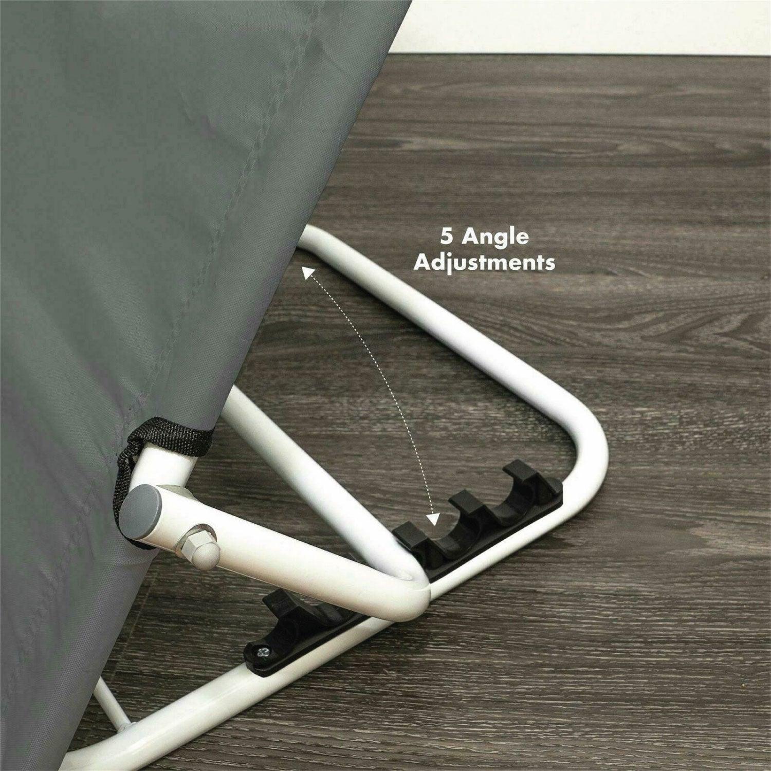 Adjustable Back Support for Bed - Fabric Bed Back Rest 5 Position Disability Mobility Aid Bedroom with Pillow Personal Care - Tophatter Daily Deals