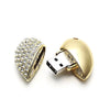 Crystal Heart USB Flash Drive 2.0 Magnetic Necklace 16 GB - 6 Colors 16GB 2.0 Gold USB Flash Drive - Tophatter Daily Deals