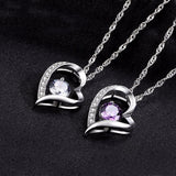 Love Heart Necklace 925 Sterling Silver Jewelry Charm Pendant for Women Necklace - Tophatter Daily Deals