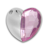 Crystal Necklace Heart USB Flash Drive 2.0 PINK Pendant Charm 16gb USB Flash Drive - Tophatter Daily Deals