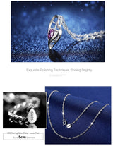 Love Heart Necklace 925 Sterling Silver Jewelry Charm Pendant for Women Necklace - Tophatter Daily Deals