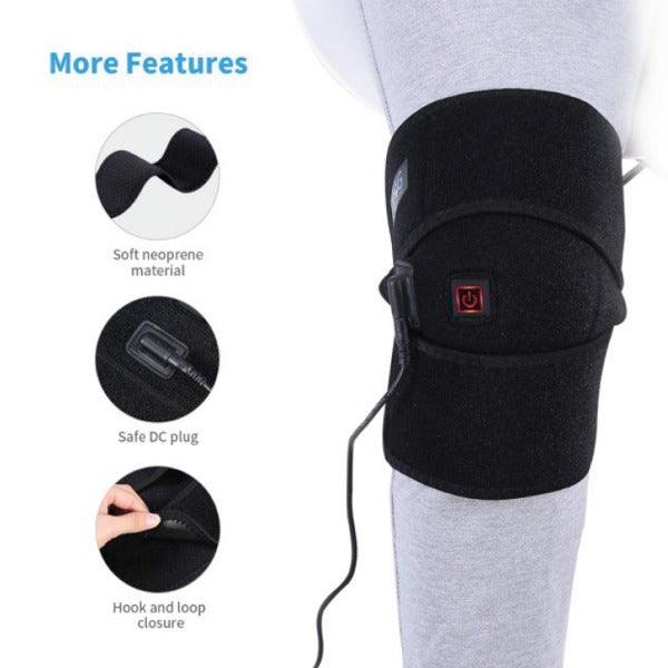 Heated Knee Brace - Heated Knee Brace Wrap Support | Electric Therapeutic Heating Pad W/Rechargable 7.4V 2600Mah Battery for Joint Pain Relief 1PC(single piece) Health & Beauty - Tophatter Daily Deals