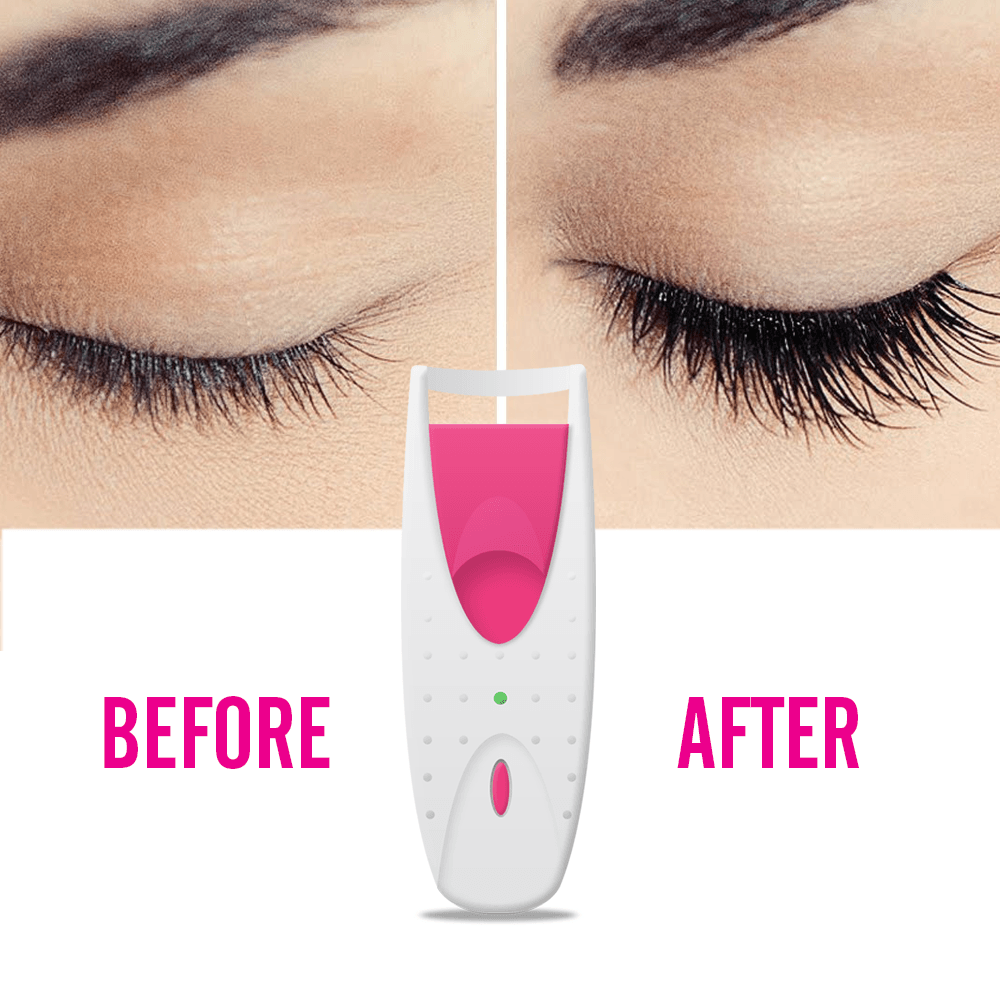 Heating Eyelash Curler - Long Lashes Makeup Curl Electric Lash Health & Beauty - Tophatter Daily Deals