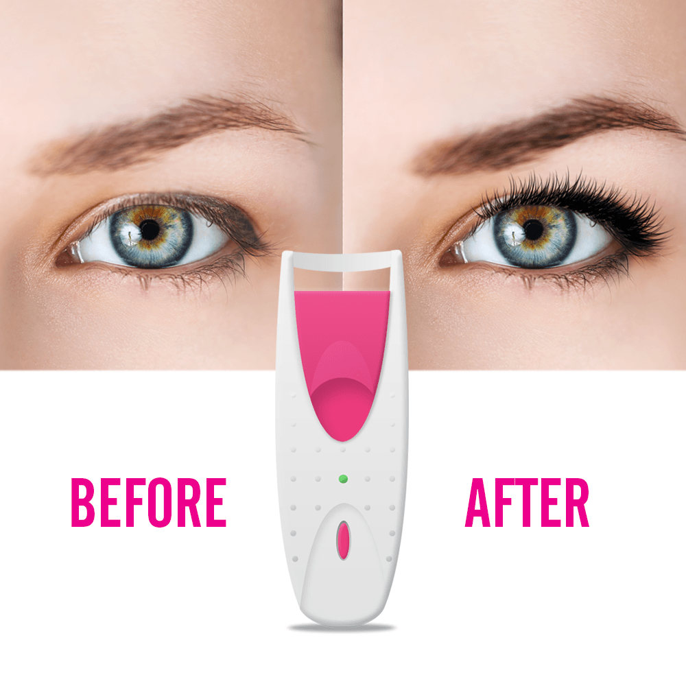 Heating Eyelash Curler - Long Lashes Makeup Curl Electric Lash Health & Beauty - Tophatter Daily Deals